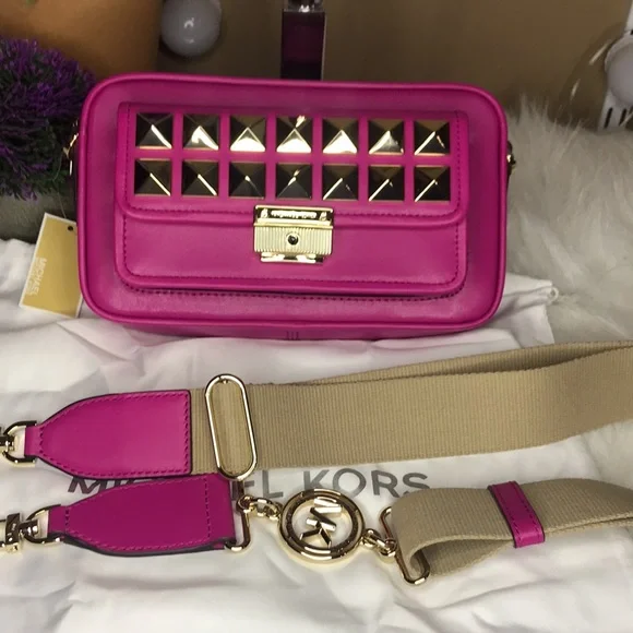 MMK Studded Bradshaw Leather Camera Crossbody - Picture 13 of 13